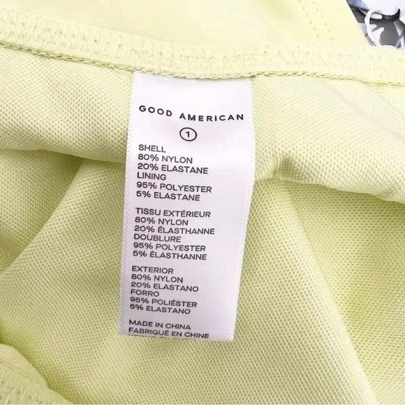 NWT Good American Key Lime Good Scuba Swim Tank, Size Small (1) - Picture 6 of 10